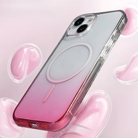 iPhone 14 Kılıf Renk Geçişli MagSafe Şeffaf Kamera Yükseltili Silikon Novatech