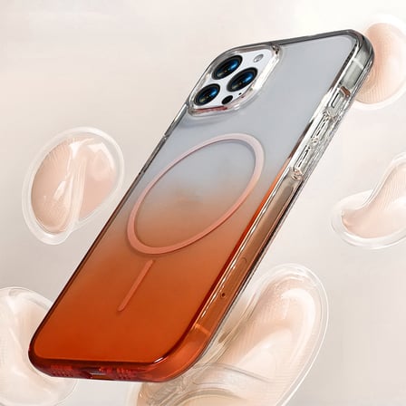 iPhone 14 Pro Max Kılıf Renk Geçişli MagSafe Şeffaf Kamera Yükseltili Silikon Novatech