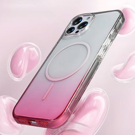 iPhone 14 Pro Max Kılıf Renk Geçişli MagSafe Şeffaf Kamera Yükseltili Silikon Novatech