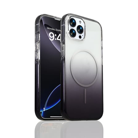 iPhone 16 Pro Kılıf Renk Geçişli MagSafe Şeffaf Kamera Yükseltili Silikon Alan Tech