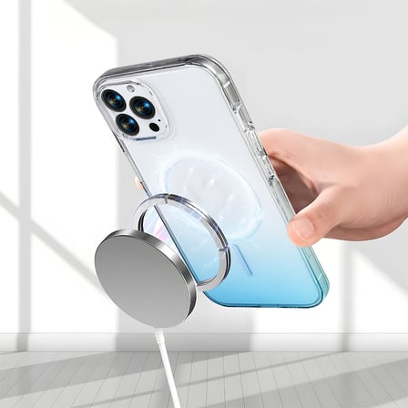 iPhone 16 Pro Kılıf Renk Geçişli MagSafe Şeffaf Kamera Yükseltili Silikon Alan Tech