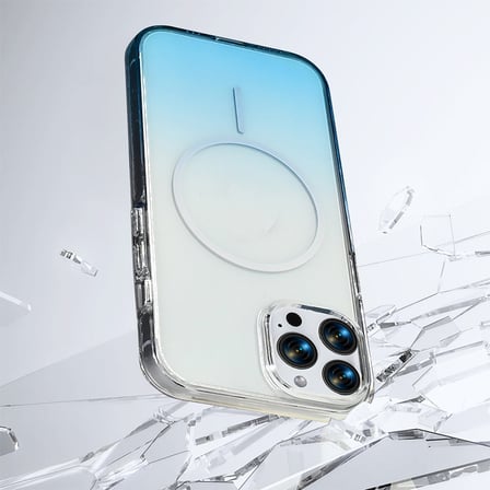 iPhone 16 Pro Kılıf Renk Geçişli MagSafe Şeffaf Kamera Yükseltili Silikon Novatech