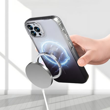 iPhone 16 Pro Max Kılıf Renk Geçişli MagSafe Şeffaf Kamera Yükseltili Silikon Novatech