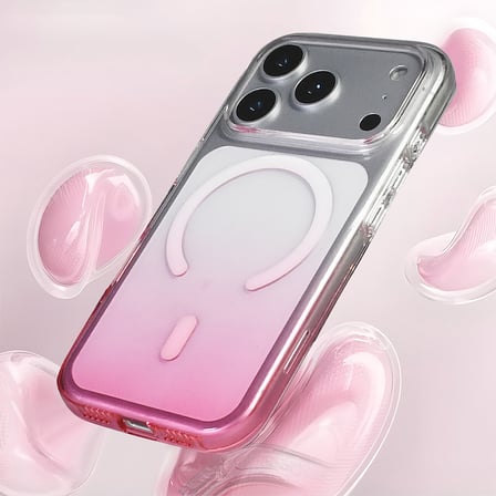 iPhone 17 Pro Kılıf Renk Geçişli MagSafe Şeffaf Kamera Yükseltili Silikon Maks