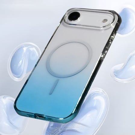 iPhone 17 Air Kılıf Renk Geçişli MagSafe Şeffaf Kamera Yükseltili Silikon BUTAM