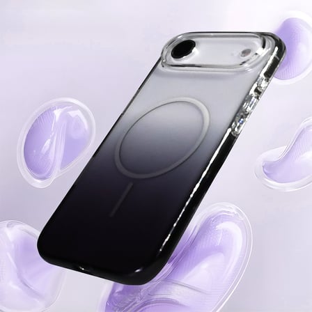 iPhone 17 Air Kılıf Renk Geçişli MagSafe Şeffaf Kamera Yükseltili Silikon Novatech