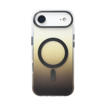 iPhone 17 Air Kılıf M-safe Şarj Özellikli Transparan Renk Geçişli NRTK Toros Kapak - Gold