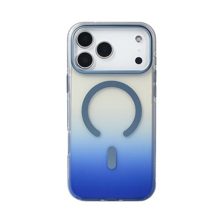 iPhone 17 Pro Max Kılıf M-safe Şarj Özellikli Transparan Renk Geçişli NRTK Toros Kapak - Turuncu