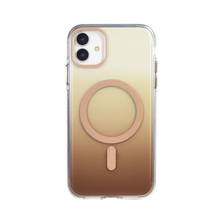iPhone 11 Kılıf M-safe Şarj Özellikli Transparan Renk Geçişli NRTK Toros Kapak - Lila