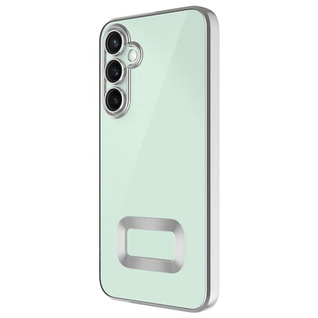 Galaxy S25 FE Kılıf Kamera Korumalı Logo Gösteren NRTK Omega Kapak - Lila