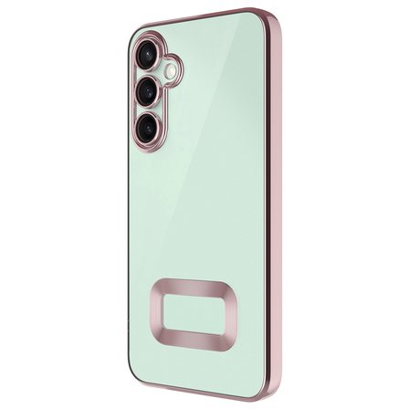 Galaxy S25 FE Kılıf Kamera Korumalı Logo Gösteren NRTK Omega Kapak - Lila