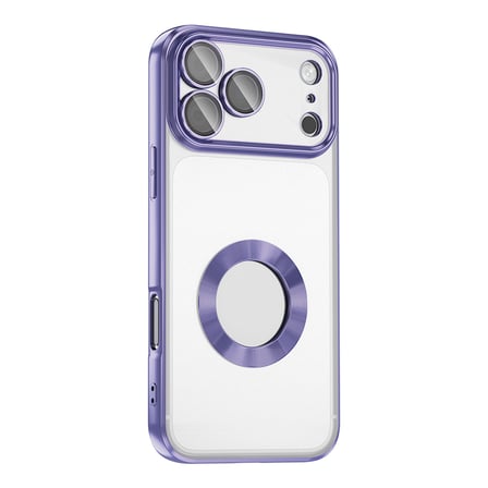 iPhone 17 Pro Max Kılıf Kamera Korumalı Logo Gösteren NRTK Omega Kapak - Mavi
