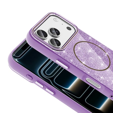 iPhone 17 Pro Max Kılıf Dökülmeyen Simli Silikon MagSafe Kamera Yükseltili Alan Tech