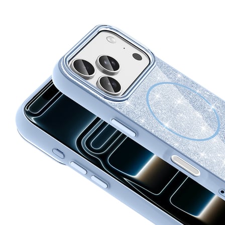 iPhone 17 Pro Max Kılıf Dökülmeyen Simli Silikon MagSafe Kamera Yükseltili Alan Tech