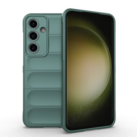 Galaxy S25 FE Kılıf Esnek TPU Oyuklu Arka Yüzey Tasarımlı NRTK Etnik Silikon Kapak - Siyah