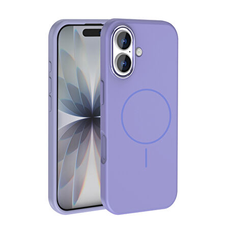 iPhone 17 Kılıf Kablosuz Şarj Özellikli Metal Kamera Çerçeveli Edi Silikon Kapak