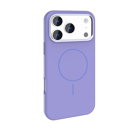 iPhone 17 Pro Kılıf M-Safe Şarj Özellikli Metal Kamera Çerçeveli NRTK Edi Silikon Kapak - Lila