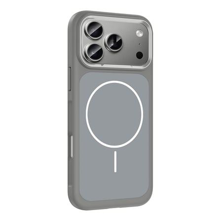 iPhone 17 Pro Kılıf M-Safe Şarj Özellikli Metal Kamera Çerçeveli NRTK Sanremo Silikon Kapak - Beyaz