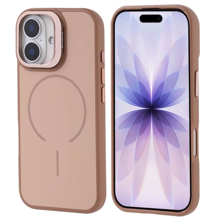 iPhone 17 Kılıf M-safe Şarj Özellikli Kamera Standlı NRTK Notron Kapak - Turuncu
