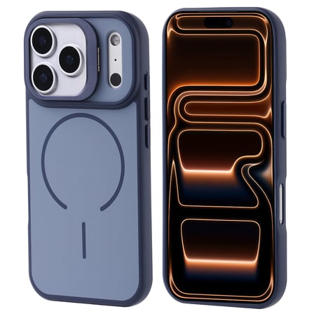 iPhone 17 Pro Max Kılıf M-safe Şarj Özellikli Kamera Standlı NRTK Notron Kapak - Siyah