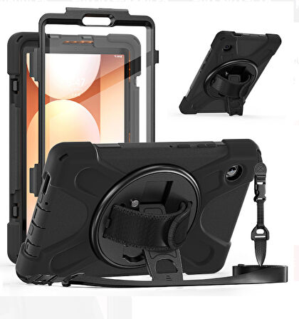 Galaxy Tab A11 Uyumlu 8.7" Tam Koruma Sağlayan Defender Silikon Şok Emici Tablet Kılıfı