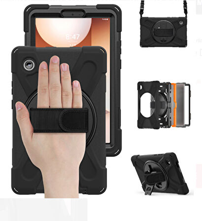 Galaxy Tab A11 Uyumlu 8.7" Tam Koruma Sağlayan Defender Silikon Şok Emici Tablet Kılıfı