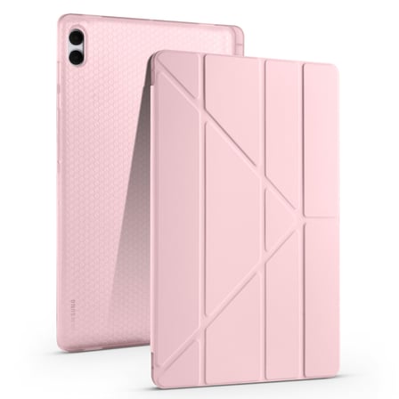 Lexroo Galaxy Tab S11 Ultra Tri Folding Kalem Bölmeli Standlı Silikon Kılıf - Lila