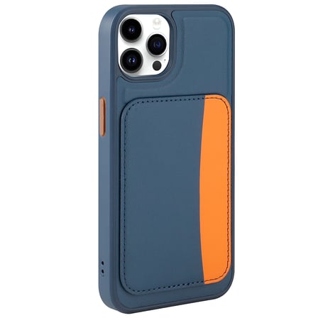 iPhone 15 Pro Max Kılıf Kartlıklı NRTK X-Kart Silikon Kapak - Kahverengi