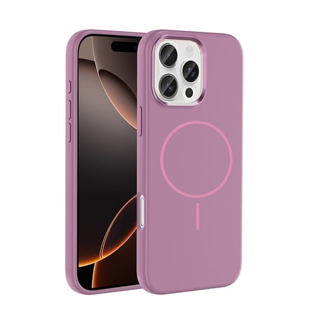 iPhone 16 Pro Kılıf M-Safe Şarj Özellikli Metal Kamera Çerçeveli NRTK Edi Silikon Kapak - Siyah