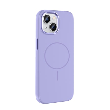 iPhone 15 Kılıf M-Safe Şarj Özellikli Metal Kamera Çerçeveli MKST Edi Silikon Kapak - Siyah