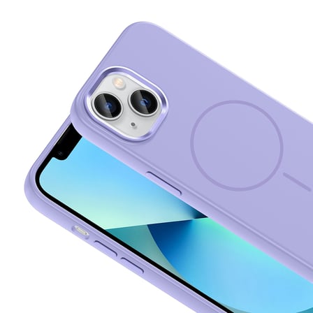 iPhone 15 Kılıf İnce MagSafe Halkalı Kamera Yükseltili Silikon Novatech