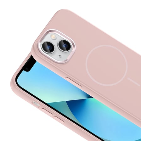 iPhone 15 Kılıf İnce MagSafe Halkalı Kamera Yükseltili Silikon Novatech