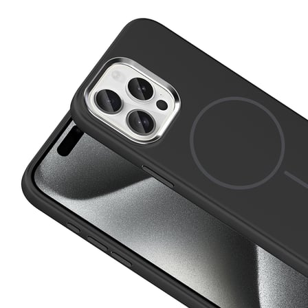 iPhone 15 Pro Max Kılıf İnce MagSafe Halkalı Kamera Yükseltili Silikon FORUMSHOP