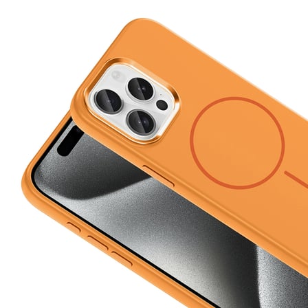 iPhone 15 Pro Max Kılıf İnce MagSafe Halkalı Kamera Yükseltili Silikon Novatech