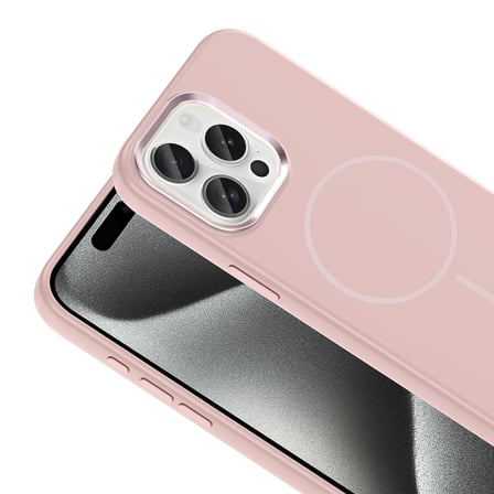 iPhone 15 Pro Max Kılıf İnce MagSafe Halkalı Kamera Yükseltili Silikon FORUMSHOP