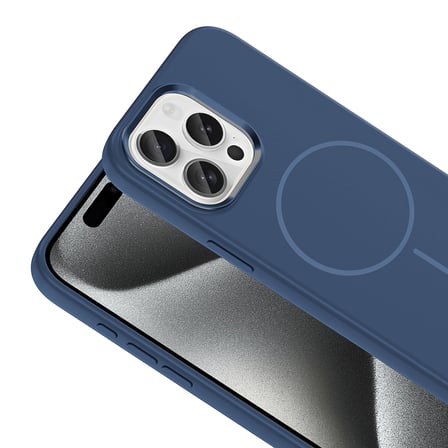 iPhone 15 Pro Max Kılıf İnce MagSafe Halkalı Kamera Yükseltili Silikon FORUMSHOP