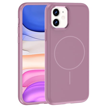 iPhone 11 Kılıf M-Safe Şarj Özellikli Metal Kamera Çerçeveli NRTK Edi Silikon Kapak - Lila