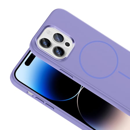 iPhone 14 Pro Max Kılıf İnce MagSafe Halkalı Kamera Yükseltili Silikon Novatech
