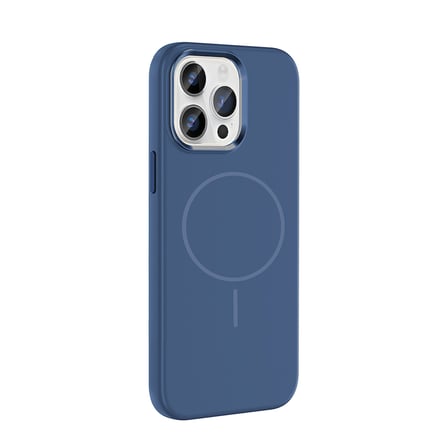 iPhone 14 Pro Max Kılıf M-Safe Şarj Özellikli Metal Kamera Çerçeveli MKST Edi Silikon Kapak - Lacive