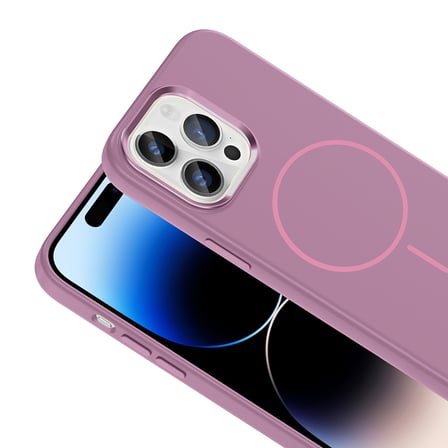 iPhone 14 Pro Max Kılıf İnce MagSafe Halkalı Kamera Yükseltili Silikon Novatech