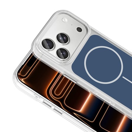 iPhone 17 Pro Max Kılıf Metal Buton Tasarımlı İkonik Sert Silikon Kapak