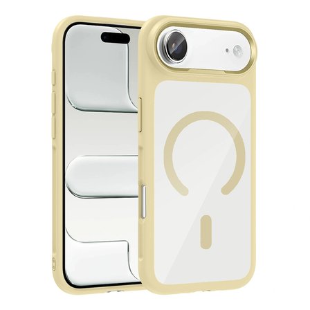 Apple Uyumlu iPhone 17 Air Kılıf M-Safe Şarj Özellikli Metal Kamera Çerçeveli Zore Tiko Kapak