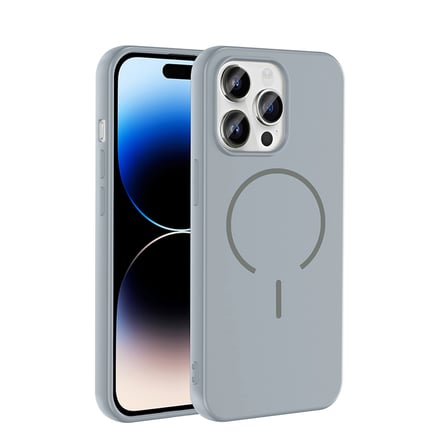 iPhone 14 Pro Max Kılıf M-safe Şarj Özellikli NRTK Meta Kapak - Lacivert