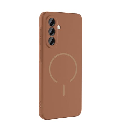 Galaxy A56 Kılıf M-safe Şarj Özellikli NRTK Meta Kapak - Kahverengi