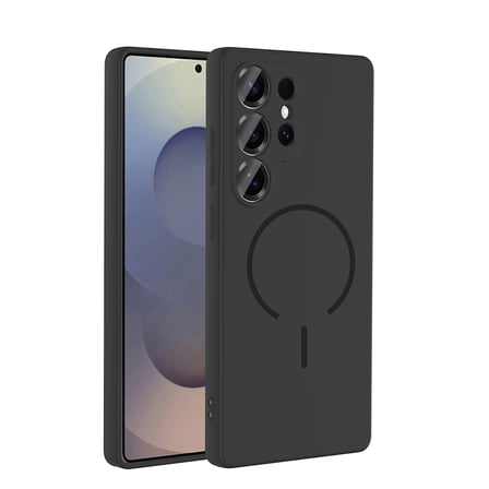 Galaxy S24 Ulta Kılıf M-safe Şarj Özellikli NRTK Meta Kapak - Siyah
