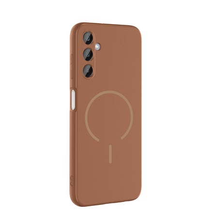 Galaxy A25 Kılıf M-safe Şarj Özellikli NRTK Meta Kapak - Kahverengi