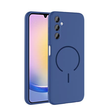 Galaxy A15 Kılıf M-safe Şarj Özellikli NRTK Meta Kapak - Lacivert