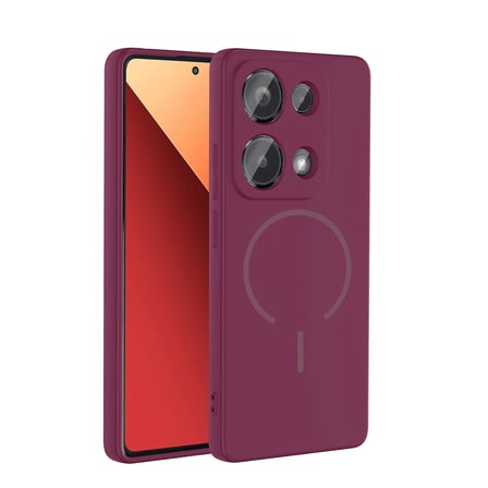 Xiaomi Redmi Note 13 Pro 4G Kılıf MagSafe Destekli Kamera Korumalı Yumuşak Silikon Maks