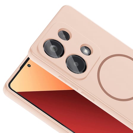 Xiaomi Redmi Note 13 Pro 4G Kılıf MagSafe Destekli Kamera Korumalı Yumuşak Silikon Maks