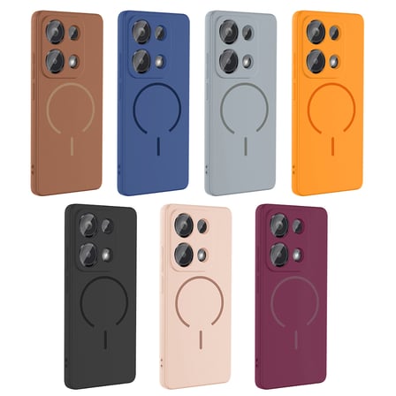 Xiaomi Redmi Note 13 Pro 4G Kılıf MagSafe Destekli Kamera Korumalı Yumuşak Silikon Maks